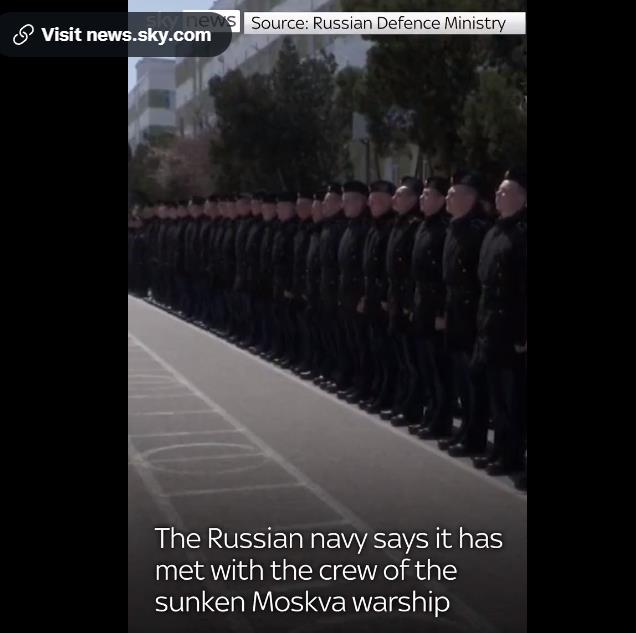 莫斯科号沉没后幸存官兵首露面 获俄海军司令会见